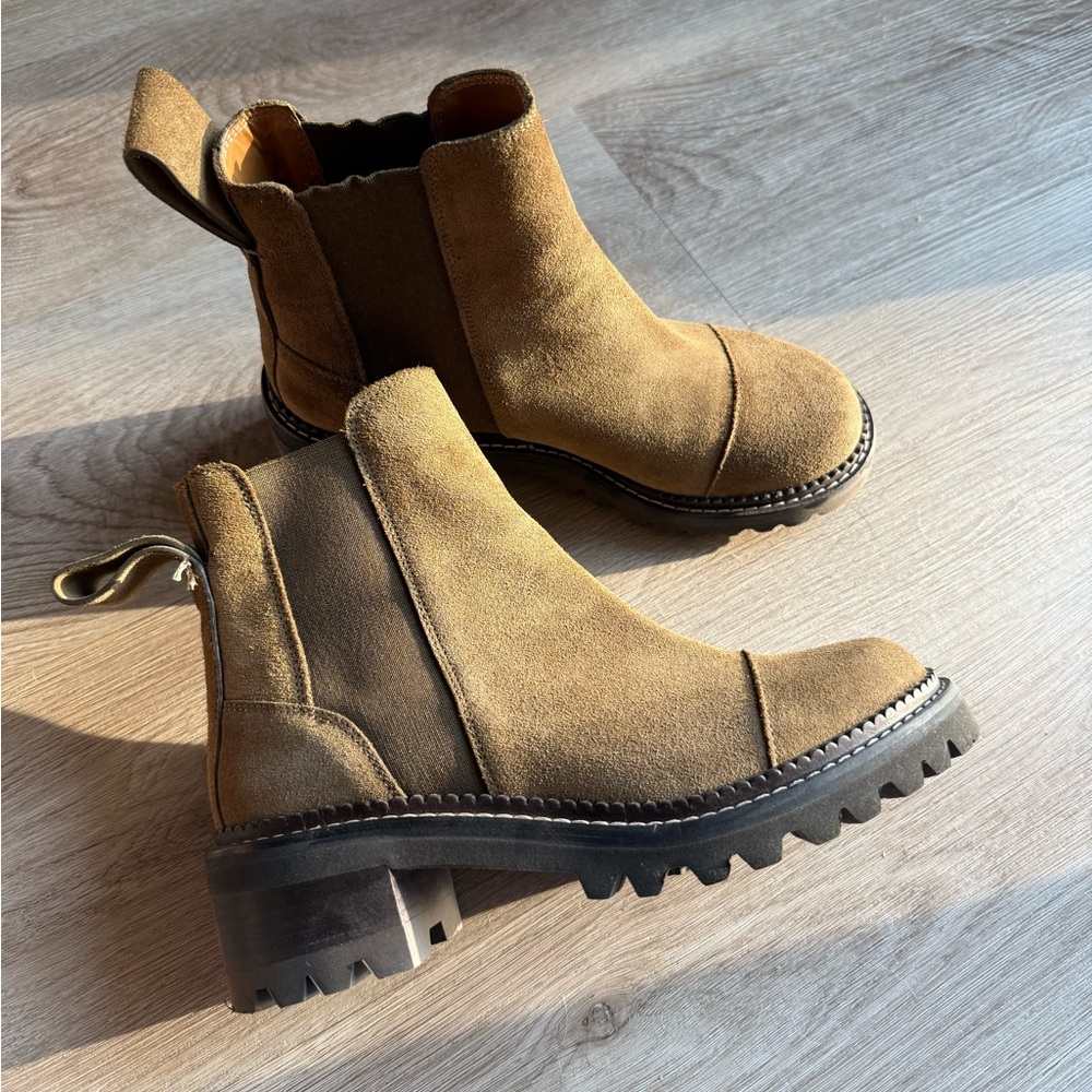See by Chloe Mallory suede Chelsea boot khaki